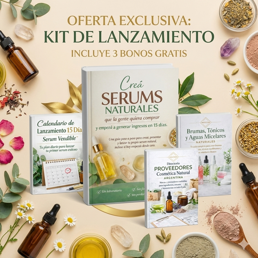 Creá serums naturales que la gente quiera comprar y empezá a generar ingresos en 15 días